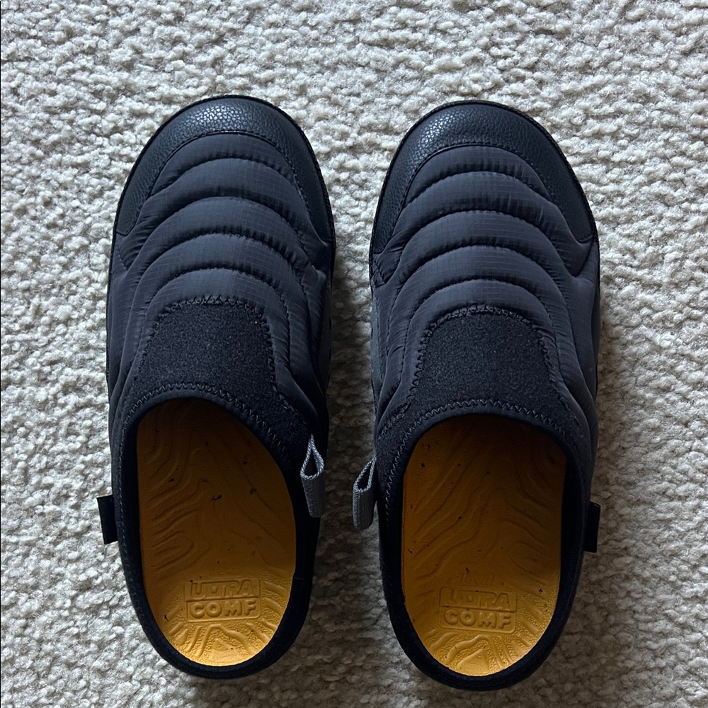 Unisex Teva Black Slip-On Quilted Comfort Shoes